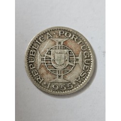 Moeda de Angola 10escudos 1955 prata