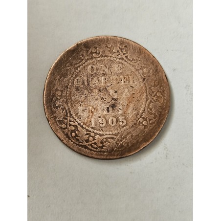 Moeda da India 1 quarto de Anna 1905