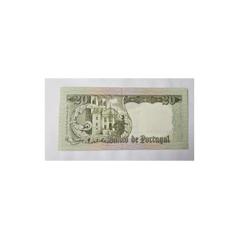 Cédula de Portugal 20 escudos P167 Santo Antônio FE