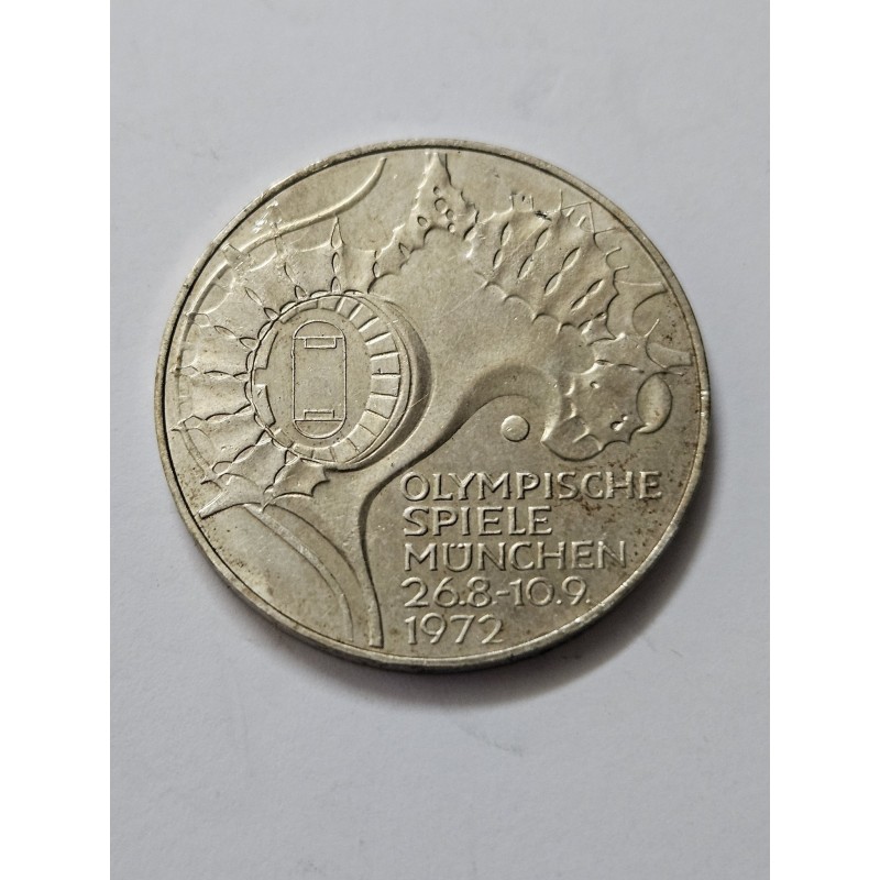 Moeda Prata .625 Alemanha Ocidental 1972 - XX Olimpíadas Munique - Estádio
