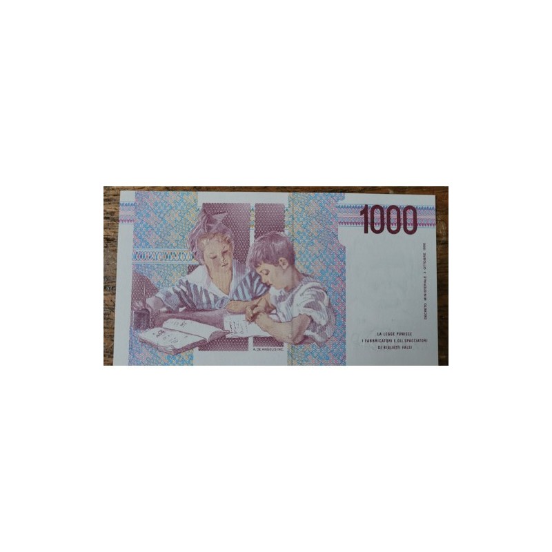 Cédula da Itália 1000 liras FE 1990