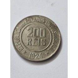 Moeda Brasil republica 200 réis 1924
