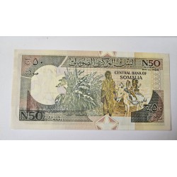 Cédula 50 Shillings Somália FE - 1991