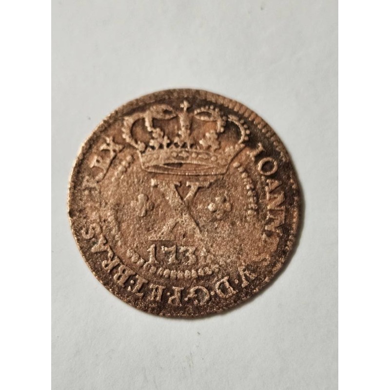 Moeda Brasil Cobre X réis 1735 C042 Colonia
