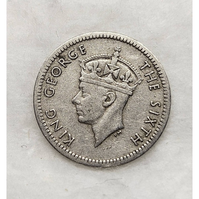 Moeda 3 Pence Rodésia do Sul 1952 Rei George VI | Item Raro Colecionador