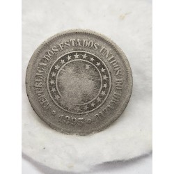 Moeda Brasil Republica 100 réis 1893 MBC