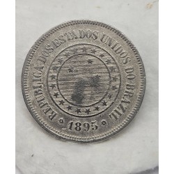 Moeda brasil 100 réis 1895 republica MBC