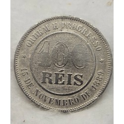 Moeda brasil 100 réis 1895 republica MBC