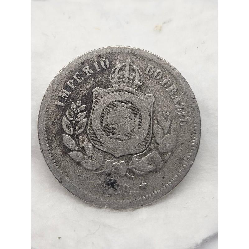 Moeda Brasil império 100 réis 1889 MBC