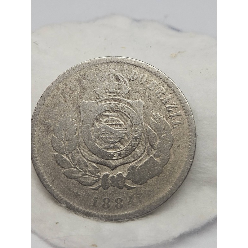 Moeda Brasil Império 200 réis 1884 MBC