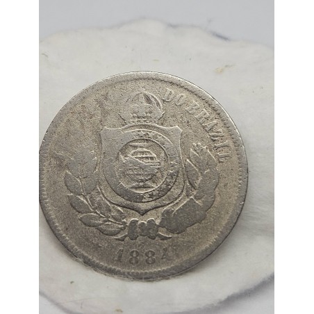 Moeda Brasil Império 200 réis 1884 MBC