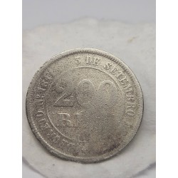 Moeda Brasil Império 200 réis 1884 MBC