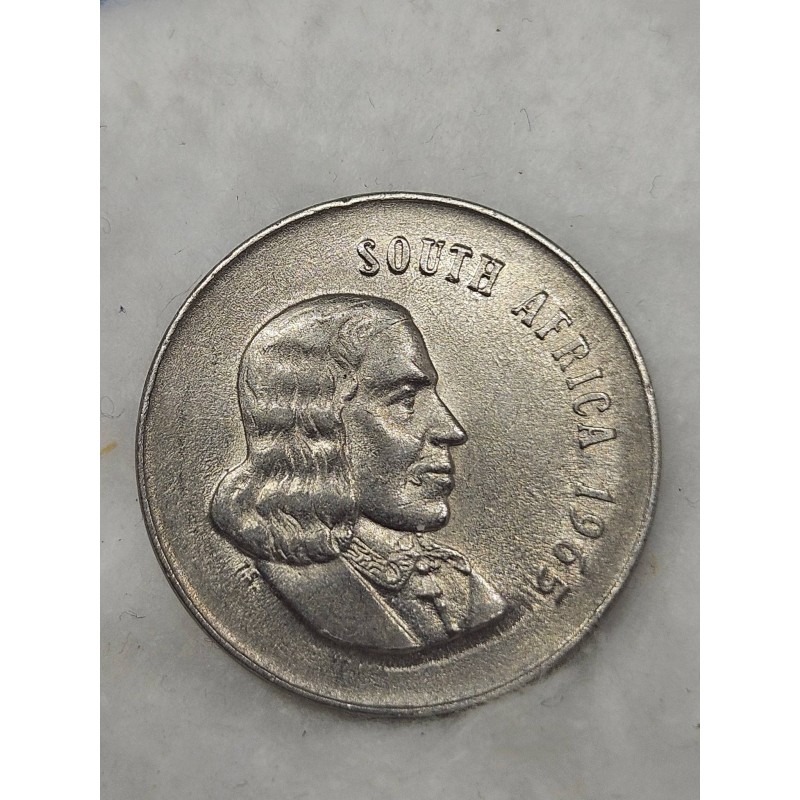 Moeda da África do sul 20 cents 1965