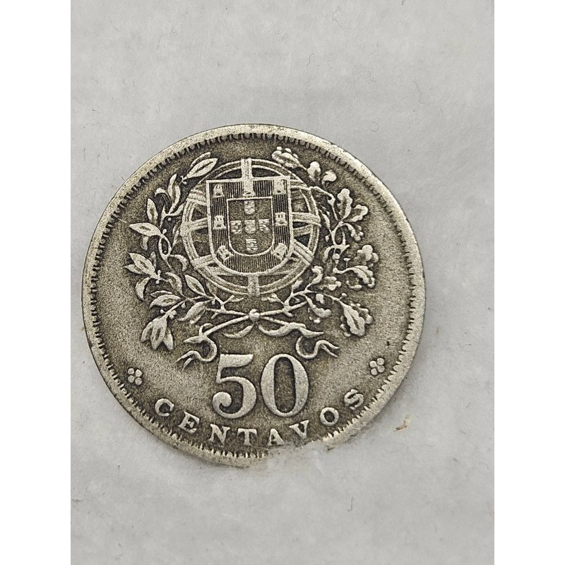 Moeda de Portugal 50 centavos 1947