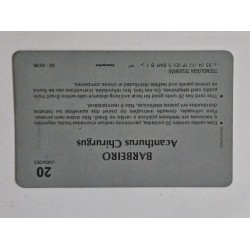 Cartão Telefônico TELebrás - Série Peixes - Barbeiro (Acanthurus chirurgus) - 20 Unidades
