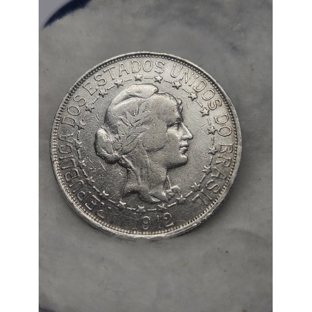 Moeda Brasil 2000 réis 1912 estrelas ligadas MBC