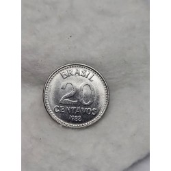 Moeda Brasil 20 centavos 1988 data difícil