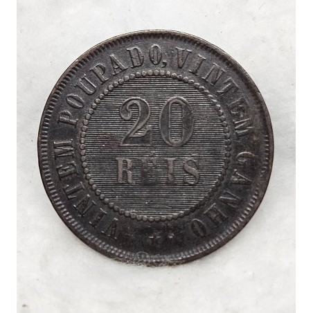 Moeda brasil republica 20 réis 1911 vintém MBC