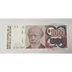 Cédula Argentina 1000 Australes Julio Roca P-329B FE