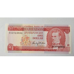 Cédula Barbados  1 Dólar P-92 (1973) - Samuel J. Prescod FE