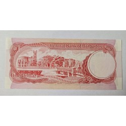 Cédula Barbados  1 Dólar P-92 (1973) - Samuel J. Prescod FE