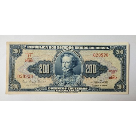 Cédula Brasil 200 cruzeiros C041 Soberba Dom Pedro I
