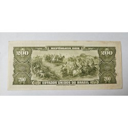 Cédula Brasil 200 cruzeiros C041 Soberba Dom Pedro I