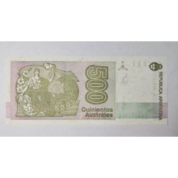 Cédula da Argentina 500 australes P328 FE