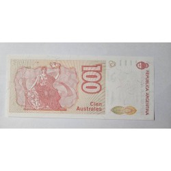 Cédula da Argentina 100 australes P327c FE 1985