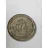 Moeda East caribean states 25 cents 1987 Rainha Elizabeth II