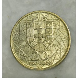 Moeda de Portugal 20 escudos ponte Salazar prata