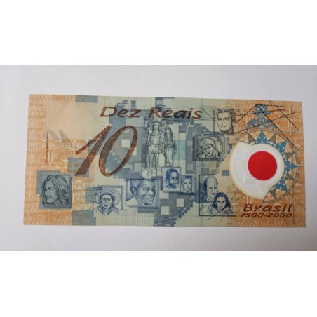 Cédula Brasil 10 reais C332 soberba leve dobra Polimero Pedro Alvares Cabral