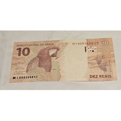 Cedula Brasil 10 reais MI FE