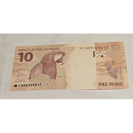 Cedula Brasil 10 reais MI FE