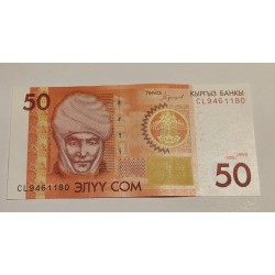 Cédula do Quirguistão 50 com FE
