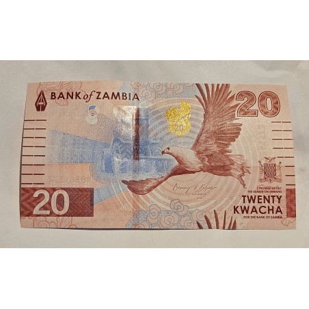 Cédula de Zâmbia 20 kwatcha FE 2024