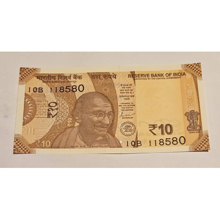 Cédula da Índia 10 rúpias FE Mahatma Ghandi
