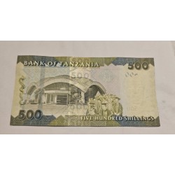 Cédula da Tanzânia 500 shillings FE