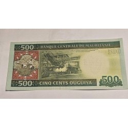 Cédula da Mauritânia 500 ouguya FE