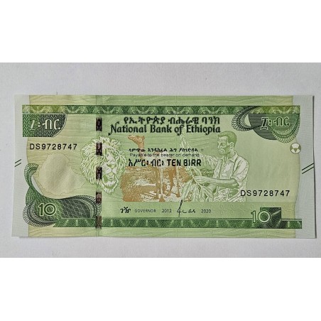 Cédula da Etiópia 10 birr FE 2022