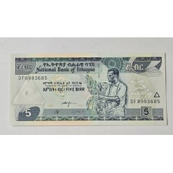 Cédula da Etiópia 5 birr FE