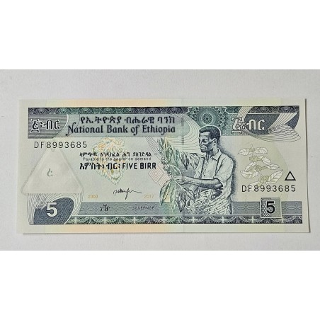 Cédula da Etiópia 5 birr FE