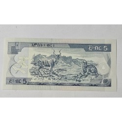 Cédula da Etiópia 5 birr FE