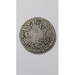 Moeda 100 Réis Brasil 1894 - República Velha (Cobre Níquel) - MBC