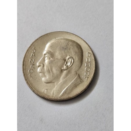 Moeda Brasil 5000 réis 1937 Santos Dummont soberba