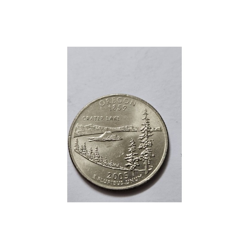 Quarter Dólar 2005 Oregon Crater Lake - Moeda Comemorativa EUA Estados Unidos