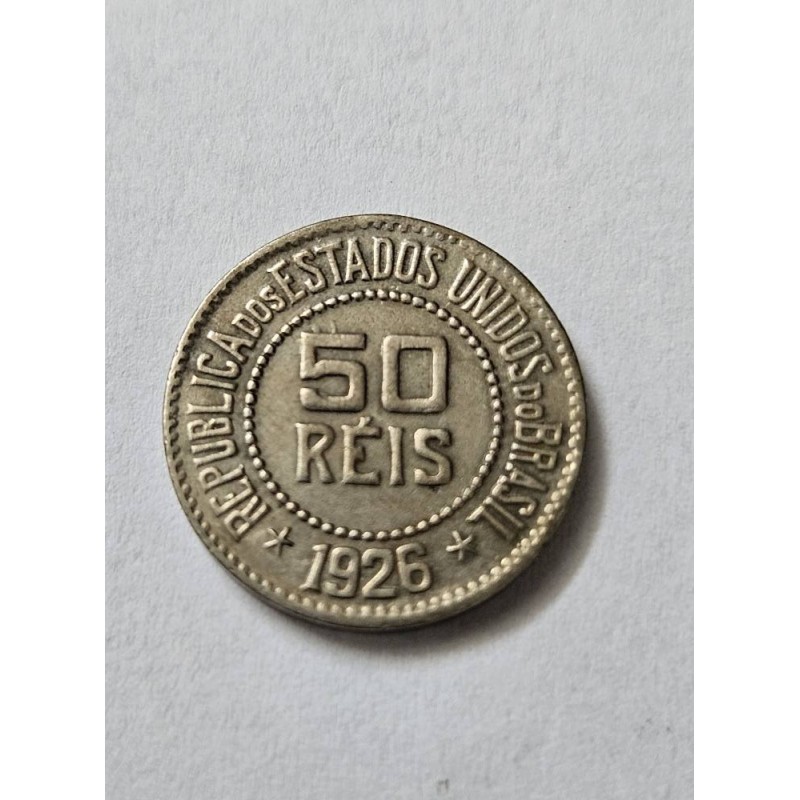 Moeda Brasil 50 réis 1926 data difícil