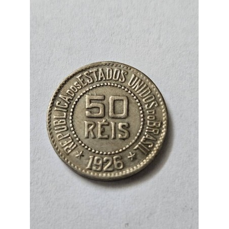 Moeda Brasil 50 réis 1926 data difícil