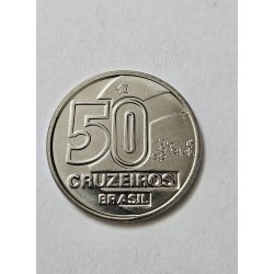 Moeda Brasil 50 cruzeiros 1991 republica SFC