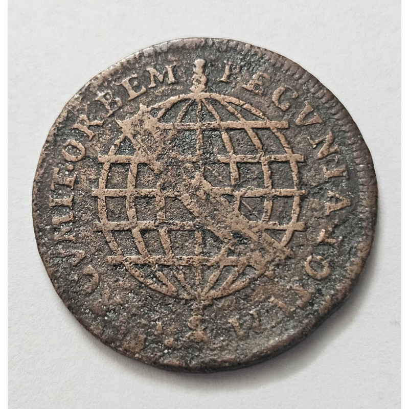 Moeda brasil XL réis 1757 Guinea C173 Cobre